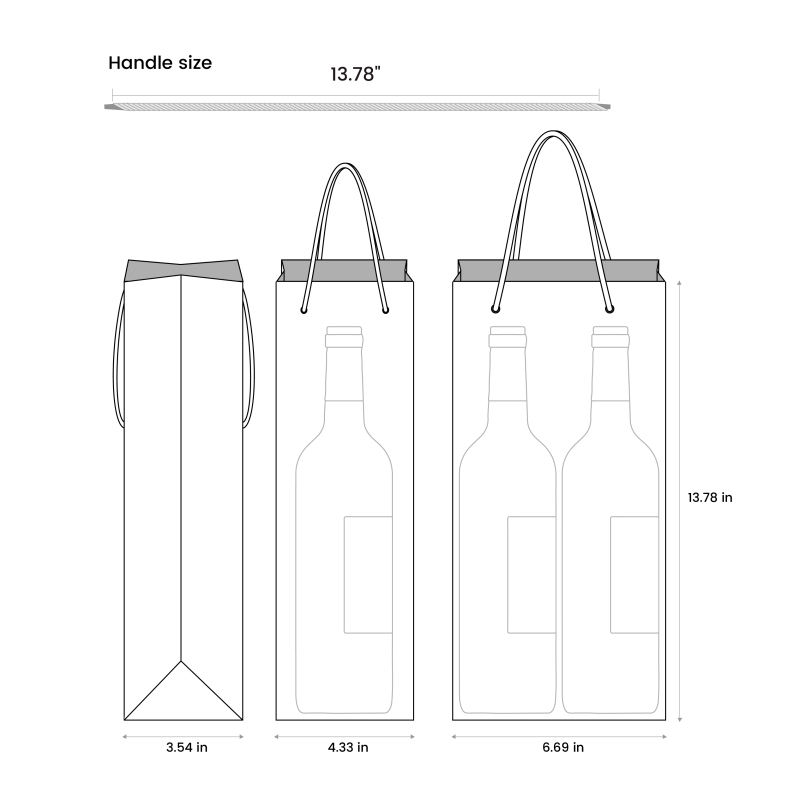 Custom Premium Wine Bottle Gift Bags